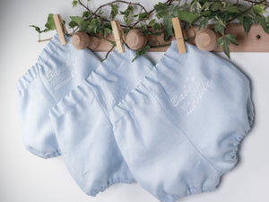 cute linen bloomers for christmas baby outfit