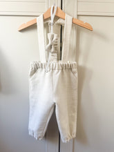 Load image into Gallery viewer, Long linen pants with suspenders