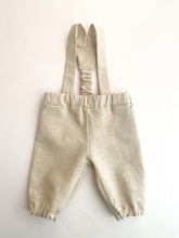 Load image into Gallery viewer, Long linen pants with suspenders