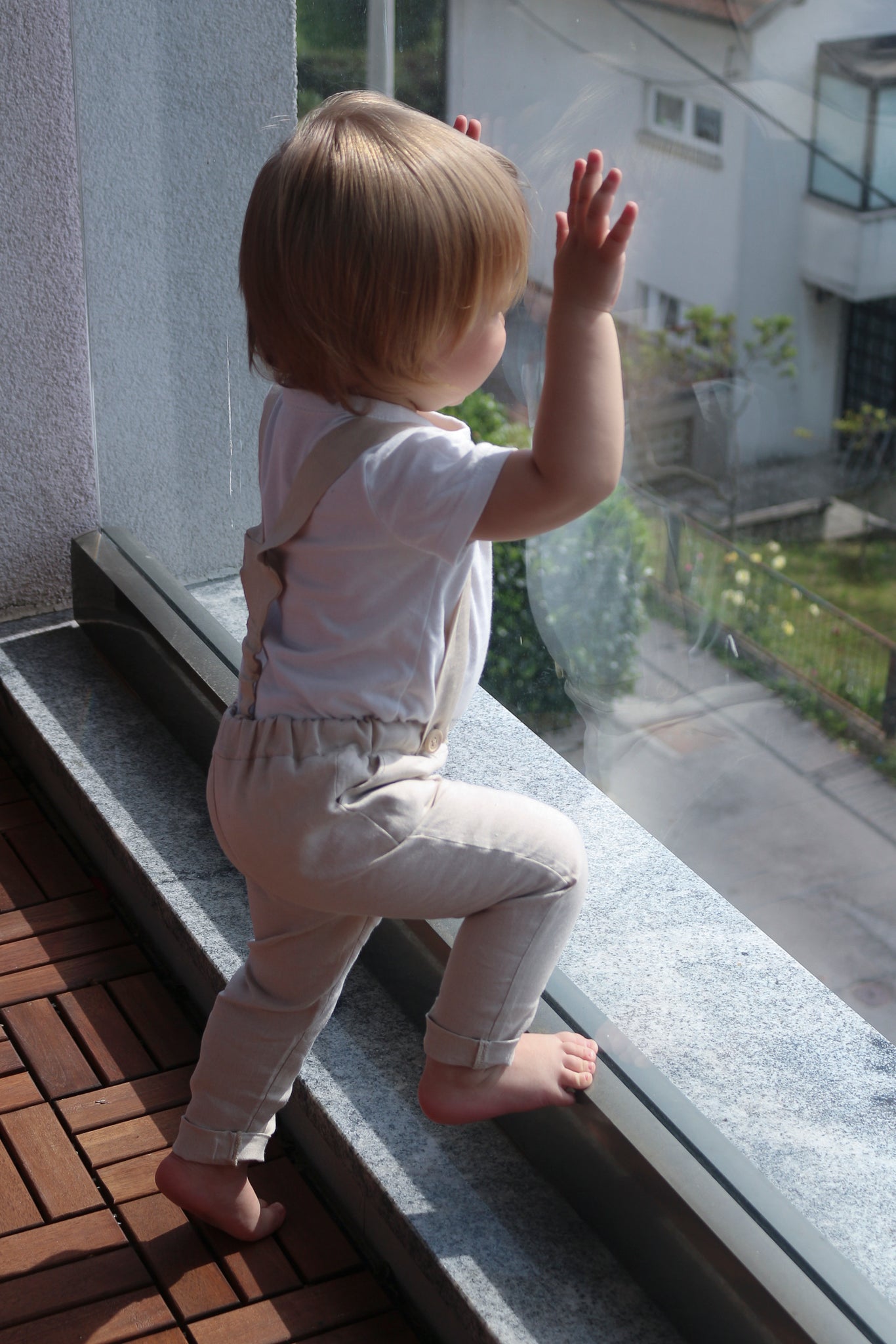 Finley Linen Suspender Pants - Navy